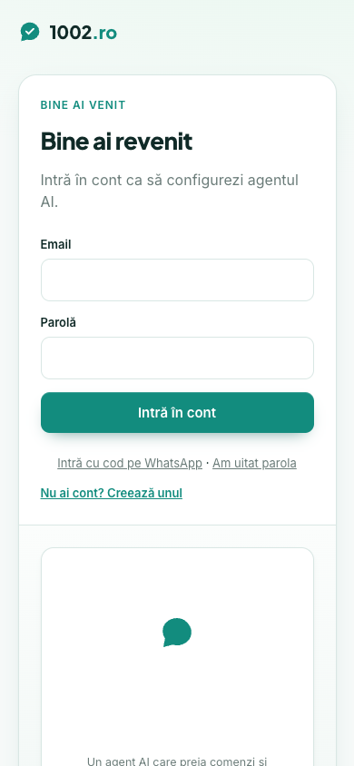 La pantalla de inicio de sesión, en la versión móvil.