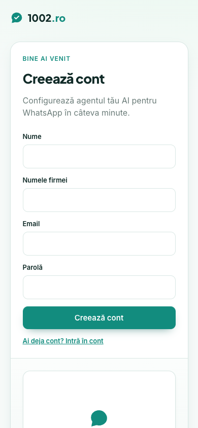 La misma configuración de cuenta, en la versión móvil.